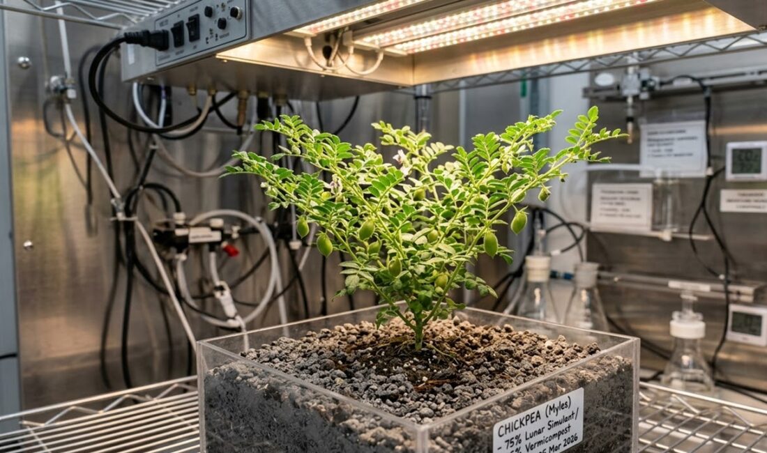 Geleceğin ay kolonilerinde sürdürülebilir yaşamın anahtarı olarak görülen tarımsal araştırmalarda,