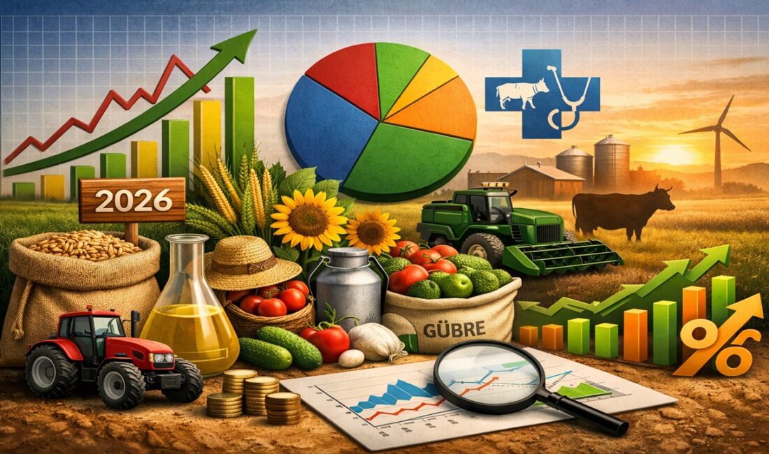 Ocak 2026 Tarım-GFE verilerine göre tarımsal girdi maliyetleri yıllık %30,59